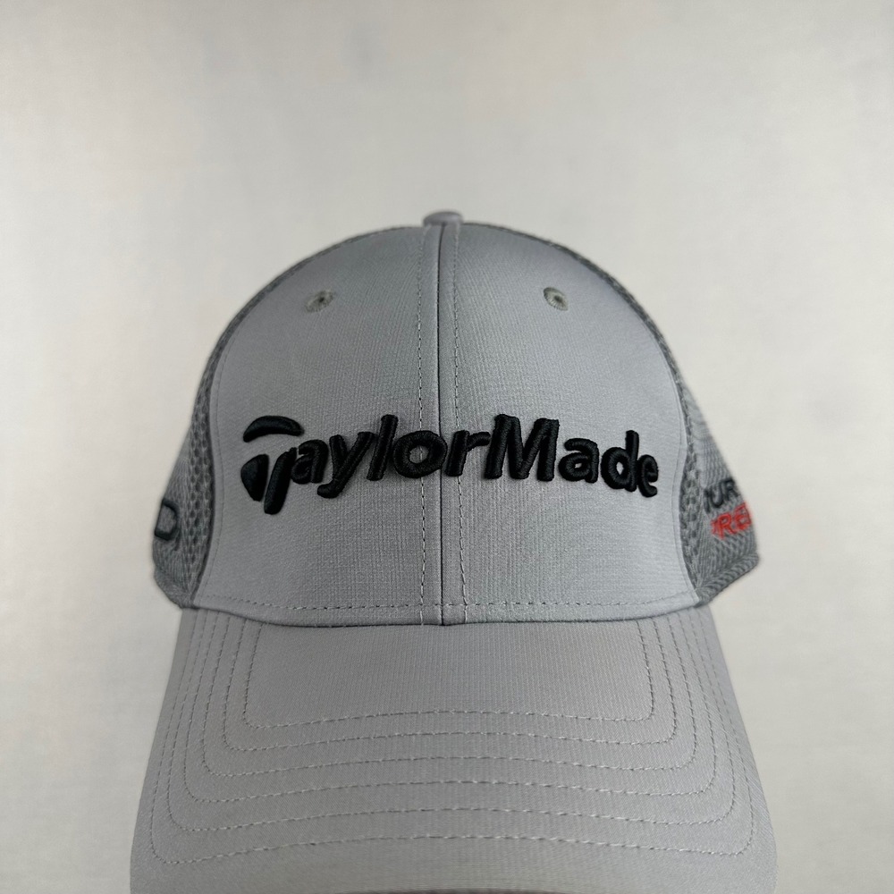 TaylorMade Hat Men L/XL Gray Tour Preferred A-Flex Golf Cap Sports Athleisure